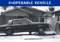 Inoperable vehicle code violation